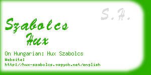 szabolcs hux business card